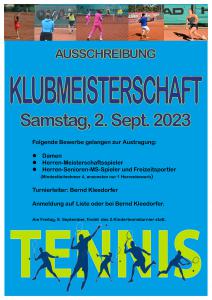 Samstag, 2. September 2023 - Klubmeisterscahft