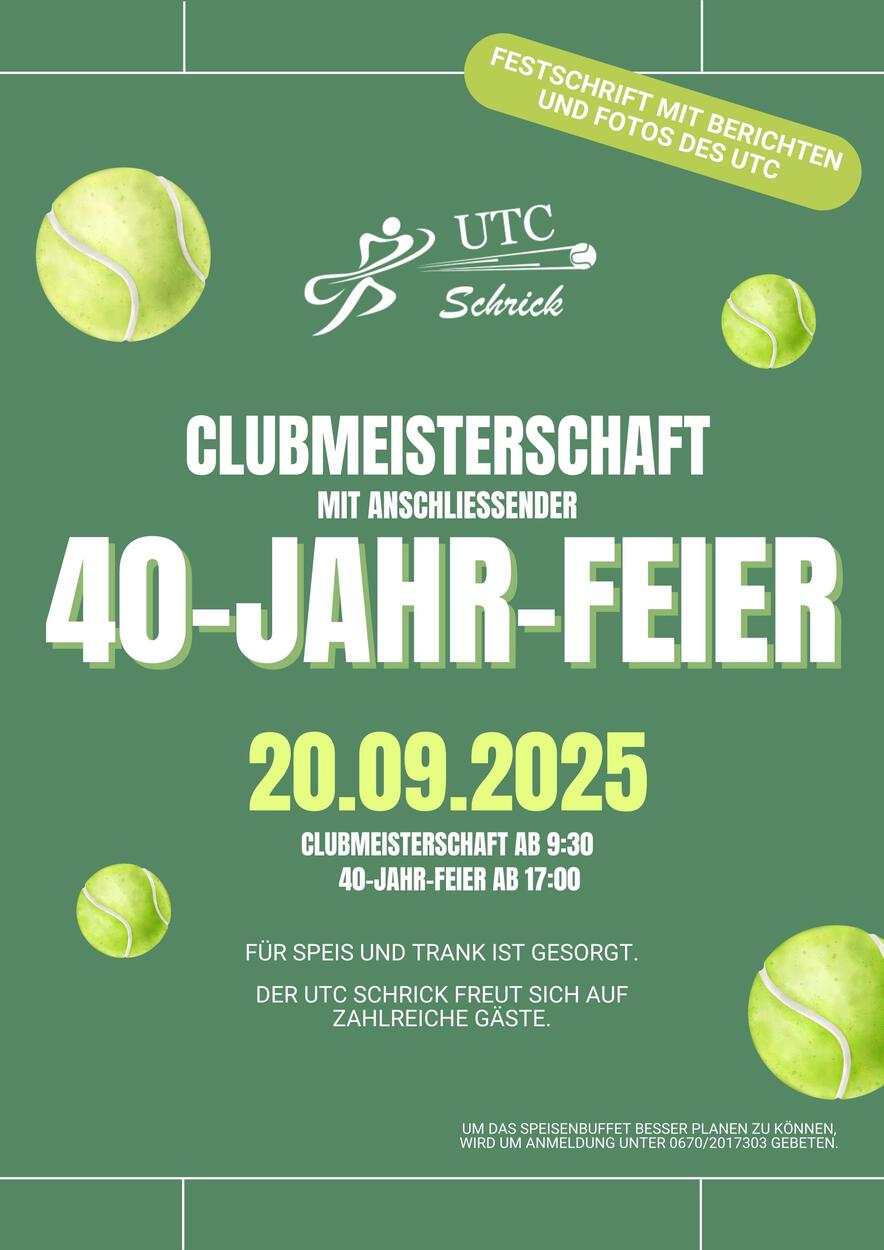 Klubmeisterschaft mit 40 Jahres-Feier